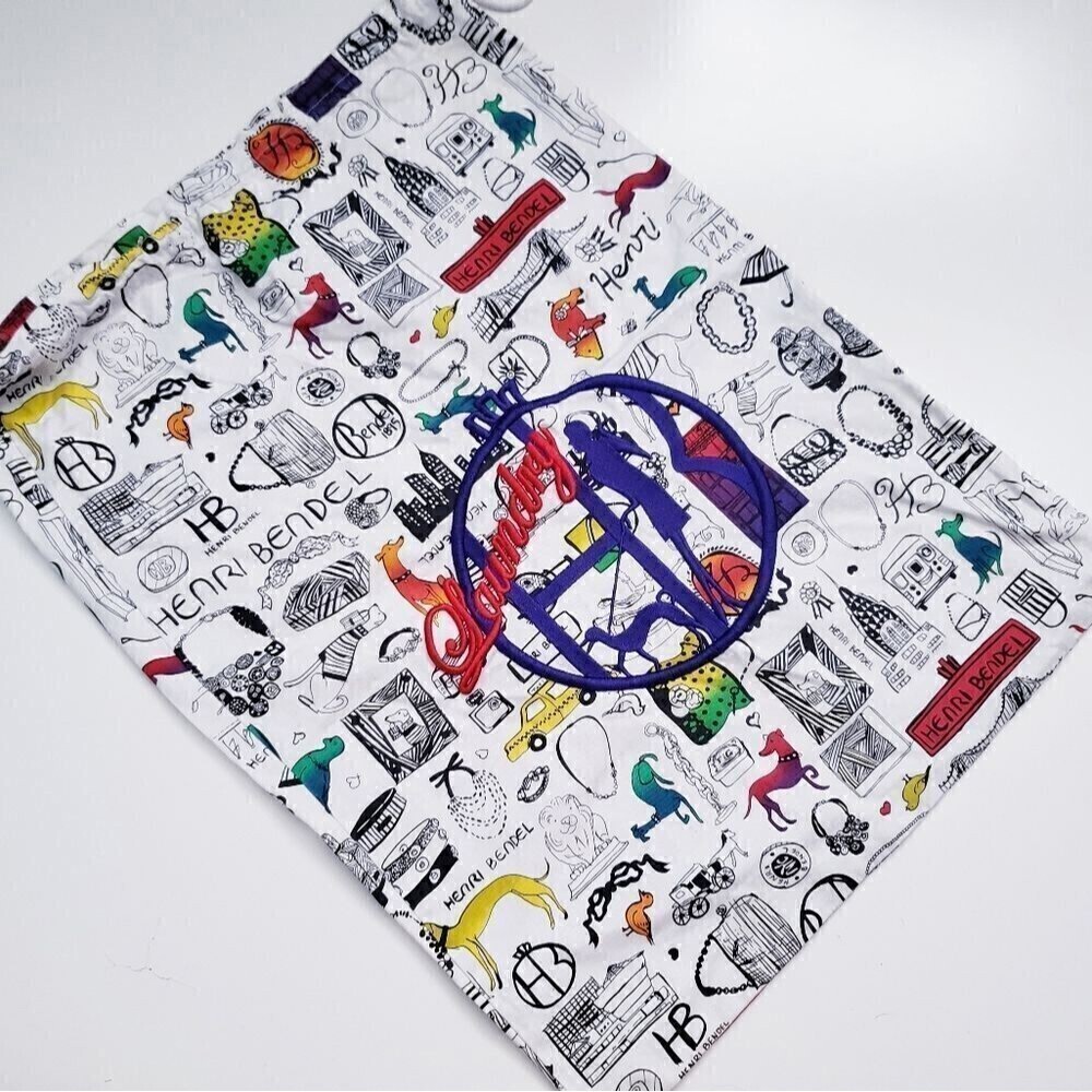 Henri Bendel Embroidered Laundry Bag Upstate Luxury Graphics